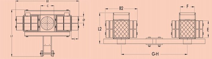 德國(guó)JUNG JL9K JFB9K組合式搬運(yùn)小坦克尺寸
