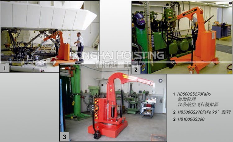 帶旋轉臂工業(yè)液壓小吊車應用 帶旋轉臂工業(yè)液壓小吊車應用