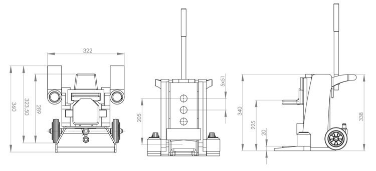 JH20G plus EX德國(guó)爪式千斤頂尺寸