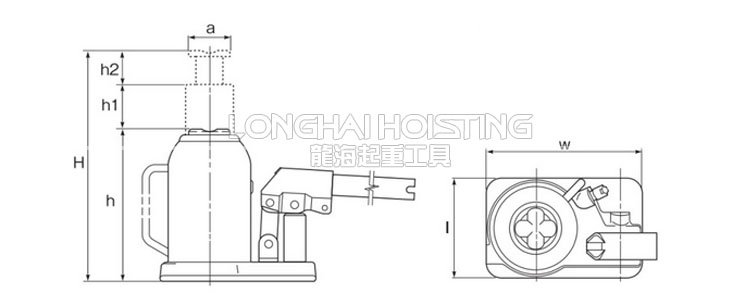 馬沙達(dá)MASADA低型液壓千斤頂尺寸